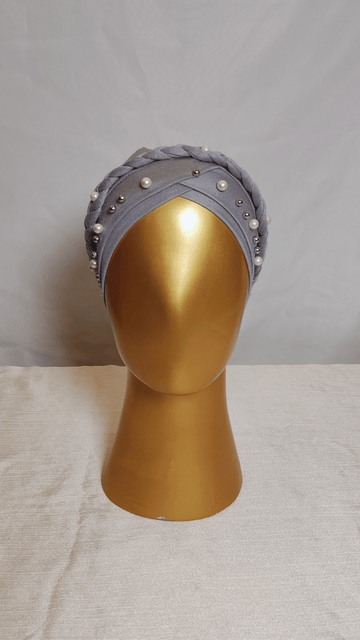 Braided Pearl Cap - Ash Gray